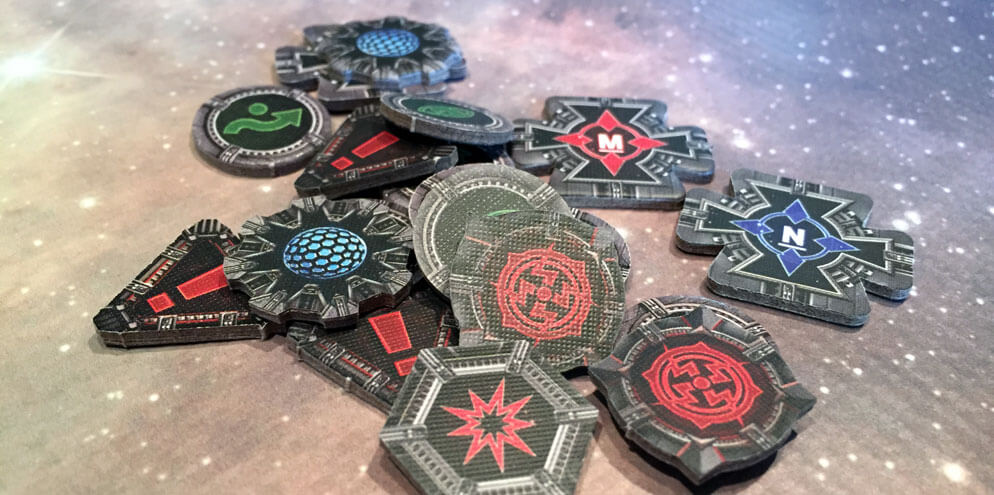 A pile of X-Wing tokens